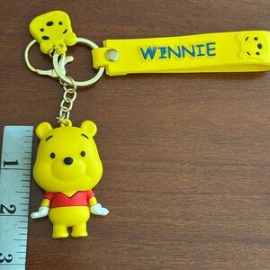 Winnie the Pooh Yellow and Red Keychain